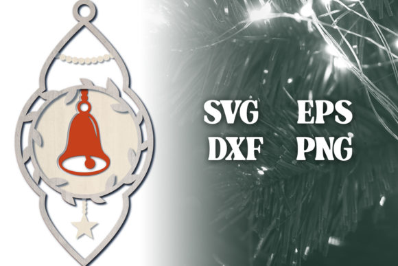 3D Christmas Decoration with Bell Star