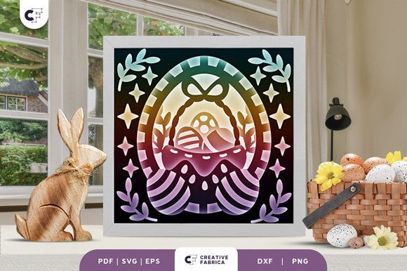 Easter Basket 3D SVG