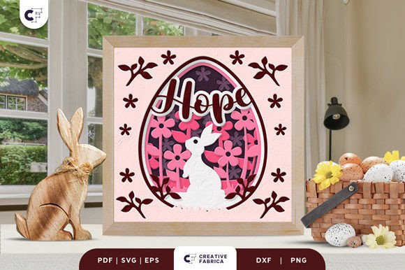 Easter Hope 3D SVG Shadow Box Design