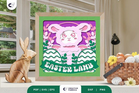 Easter Lamb 3D SVG for Digital Sellers
