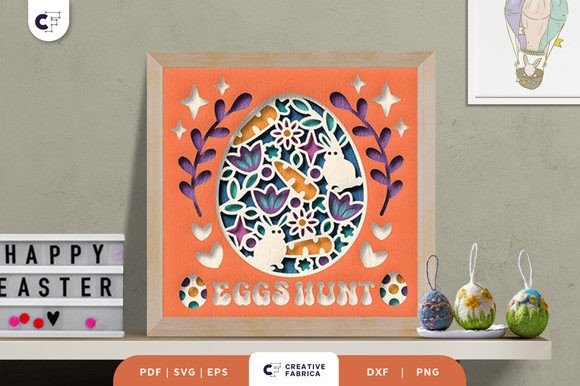 Eggs Hunt 3D SVG for Easter Creations