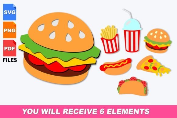 Fast Food 3d Svg Clipart Review