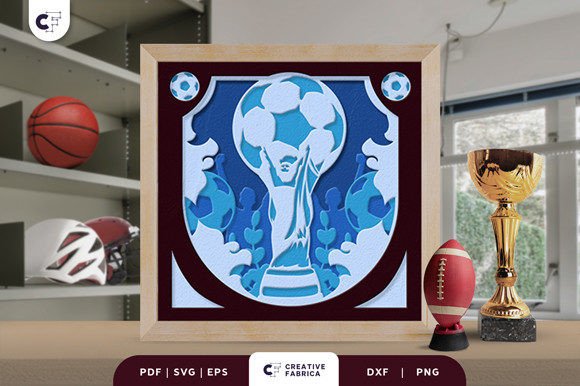 Football Trophy 3D SVG for Lifestyle And Hobbies Projects