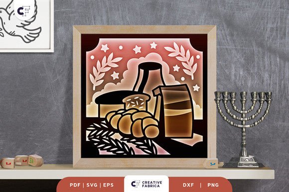 Fresh Challah Bread 3D Paper Cut