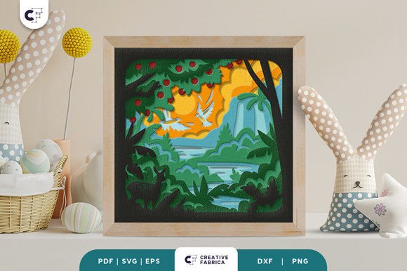 Garden of Eden 3D SVG for Easter
