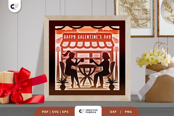 Girls Drinking Coffee 3D SVG for Holidays