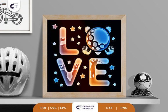 Golf Love 3D SVG for Lifestyle And Hobbies