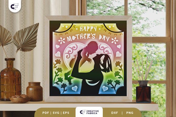 Mom and Baby Boy 3D SVG for Holidays
