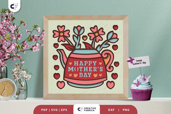 Mother’s Day Flowers 3D SVG for Holidays