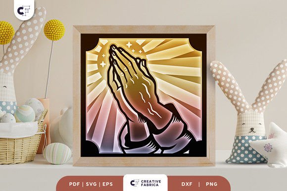 Praying Hand 3D SVG for Easter Crafting