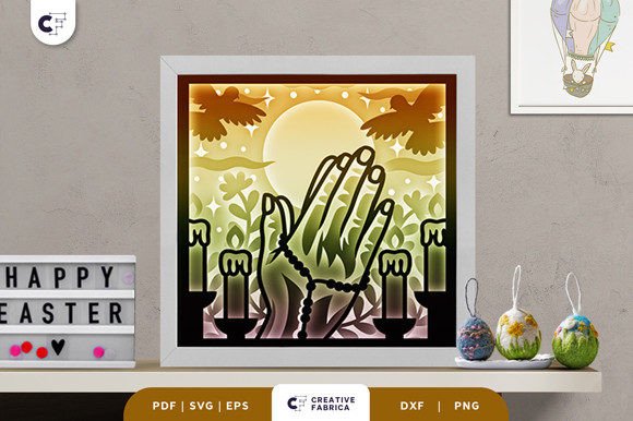 Praying Hand 3D SVG for Easter Projects