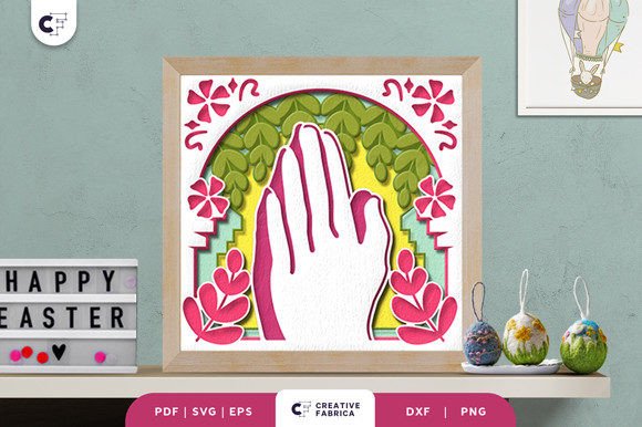 Praying Hands 3D SVG for Easter Content