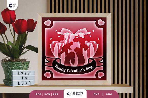 Valentine s Day Family 3D SVG