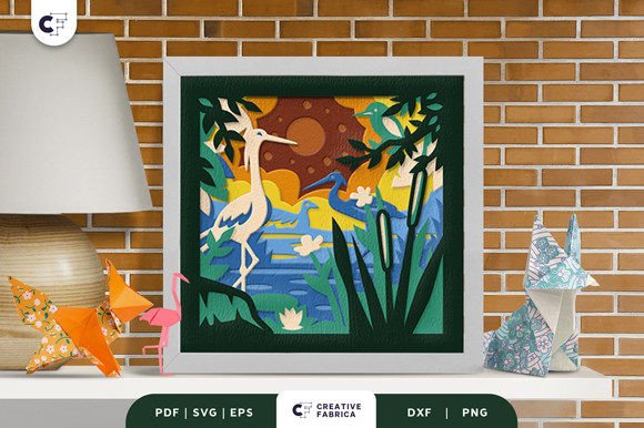 Wetland Life 3D SVG for Countries And Travel